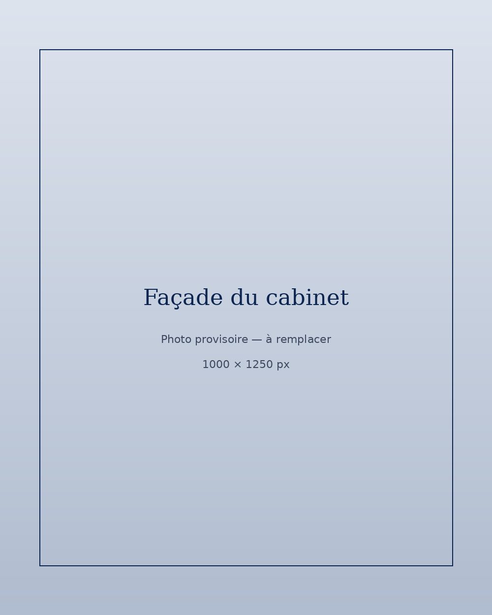 Façade du cabinet (visuel provisoire)
