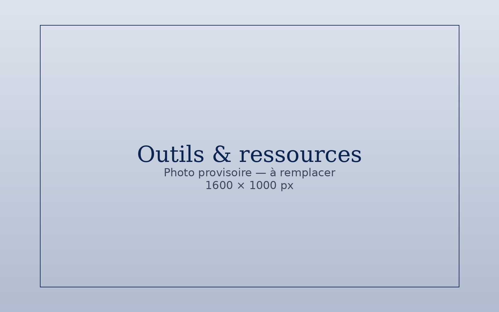 Outils et ressources (visuel provisoire)